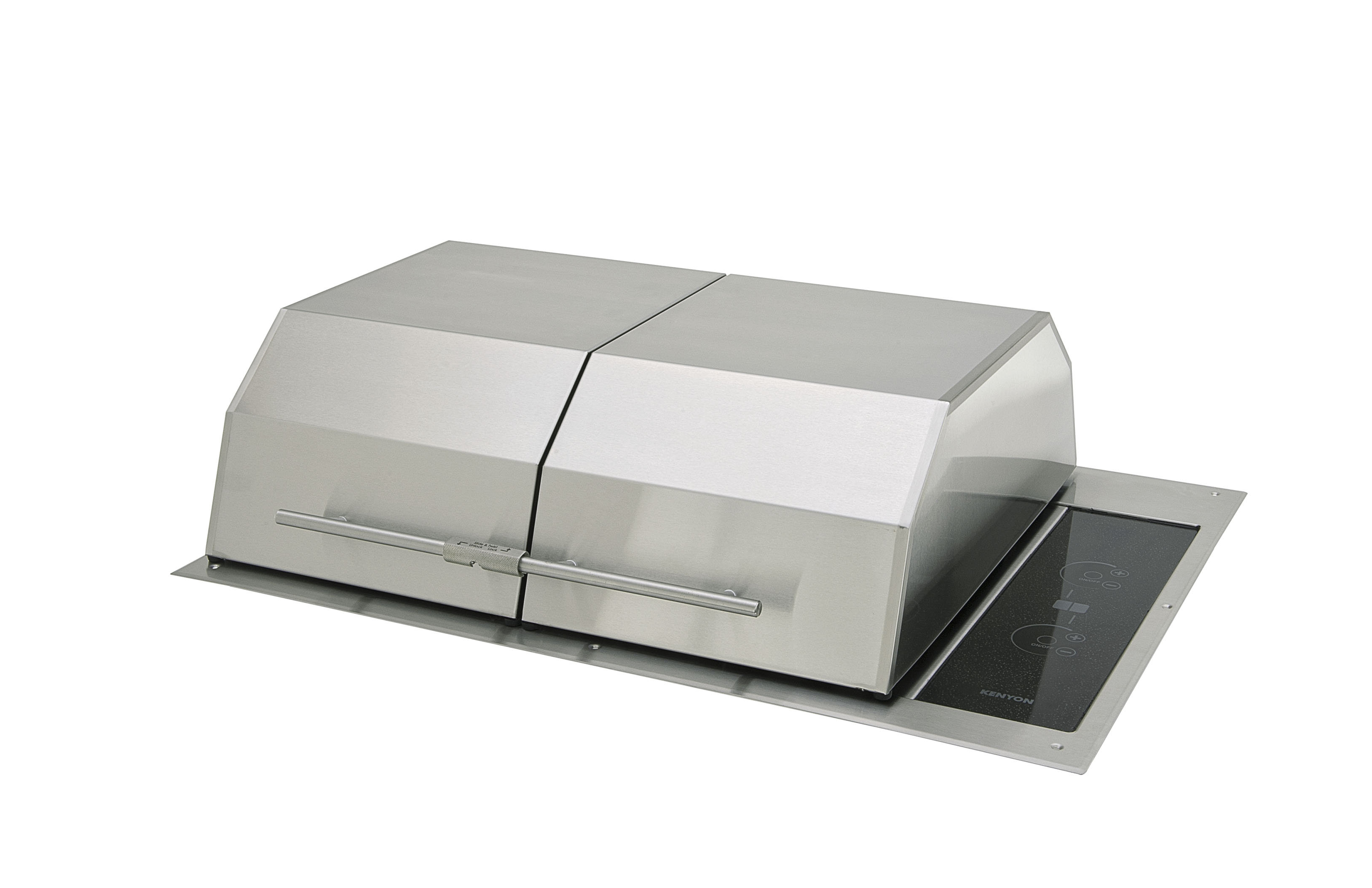Kenyon Texan Two Zone Grill, Mounting Holes, Split Lid, Hardwire